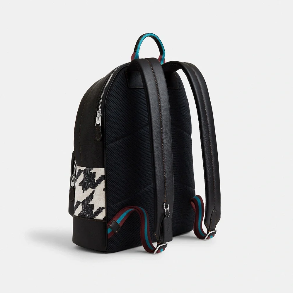 West Backpack With Houndstooth Print
